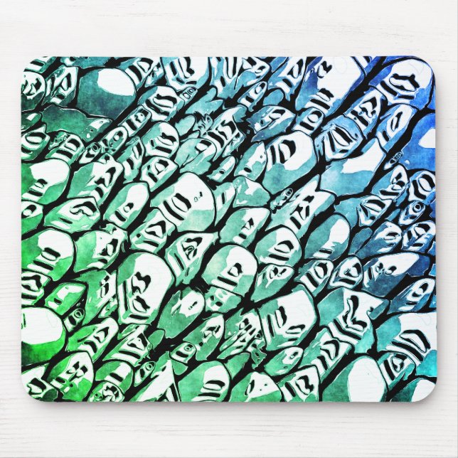 Alfombrilla De Ratón Azul y Verde (Frente)