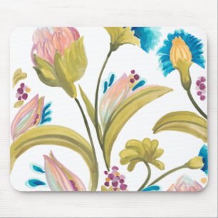 Alfombrilla De Ratón Azulejos florales de abadía - Flores de primavera