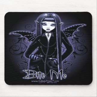 Alfombrilla De Ratón Azules góticos del "Mina" me muerden vampiro Fae