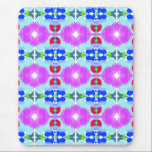 Alfombrilla De Ratón Azure Bloom Kaleidoscope<br><div class="desc">A vibrant Azure Bloom pattern inspired by the energy of the Thai Songkran Water Festival. This kaleidoscope design blends tropical ocean blues with radiant magenta,  perfect for Beachy Boho styles and summer home decor.</div>