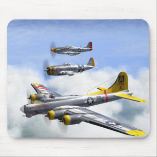 ALFOMBRILLA DE RATÓN B-17 P-47 P-51 MOUSEPAD