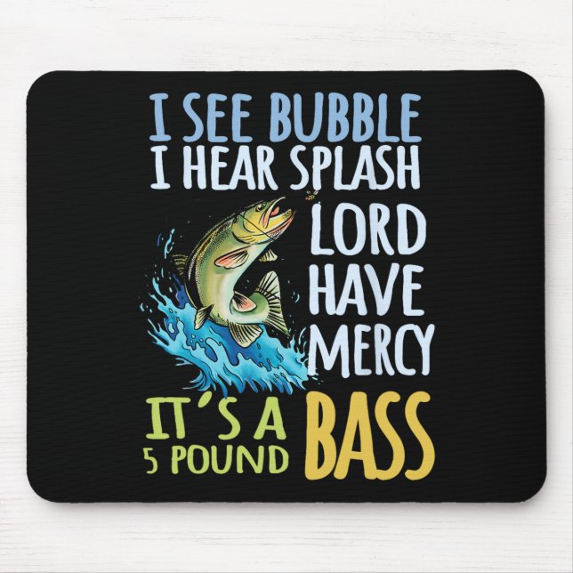 Alfombrilla De Ratón B Pesca Anglage Deporte Negro B Pescado (Frente)