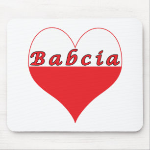 Alfombrilla De Ratón Babcia Corazón Polaco