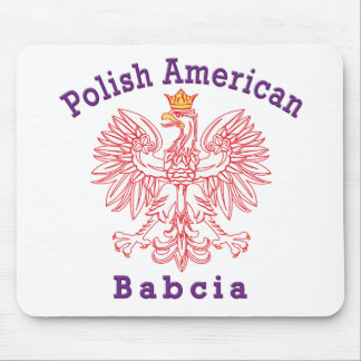 Alfombrilla De Ratón Babcia estadounidense polaca