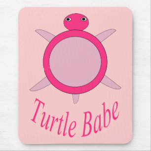 Alfombrilla De Ratón Babe Mousepad, una tortuga rosada