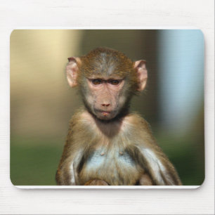 Alfombrilla De Ratón Babuino lindo Mousemat/Mousepad del bebé
