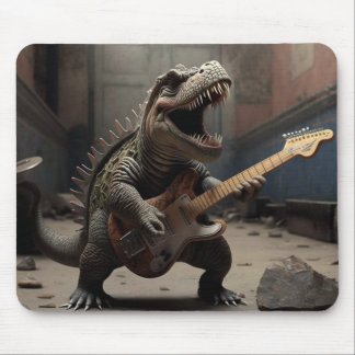 Alfombrilla De Ratón Baby Dino con una guitarra