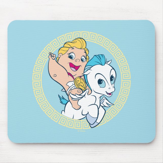 Alfombrilla De Ratón Baby Hercules Riding Pegasus Mouse Pad (Frente)