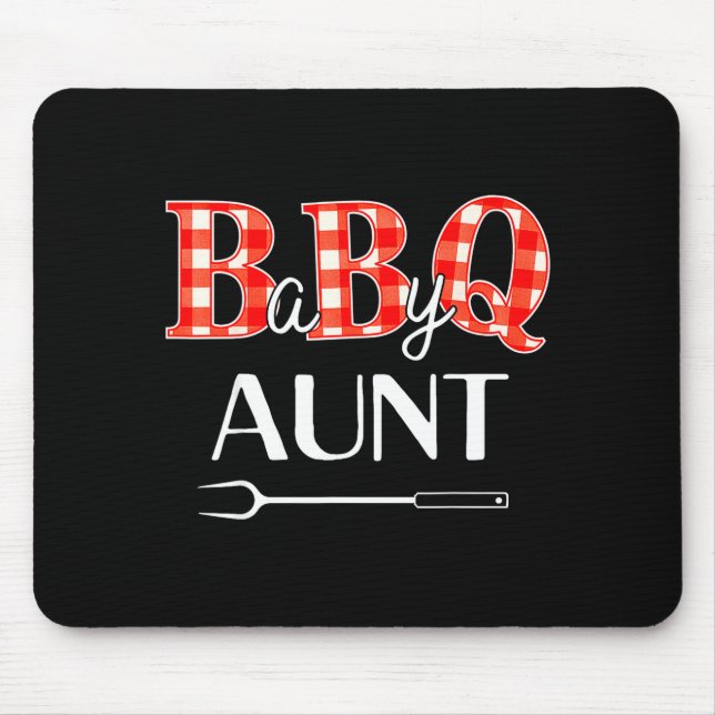 Alfombrilla De Ratón Baby Shower Aunt Bbq Party Cute Matching Family  (Frente)