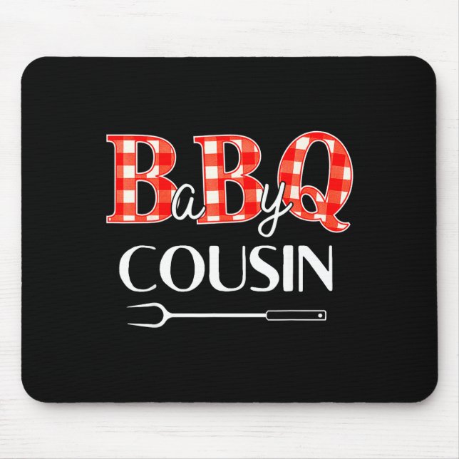 Alfombrilla De Ratón Baby Shower Cousin Bbq Party Cute Matching Family  (Frente)