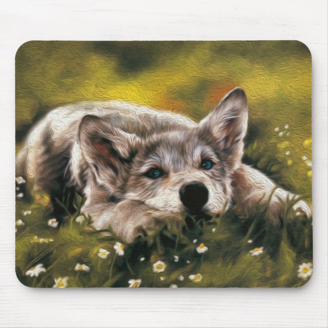 Alfombrilla De Ratón Baby Wolf Mousepad (Frente)