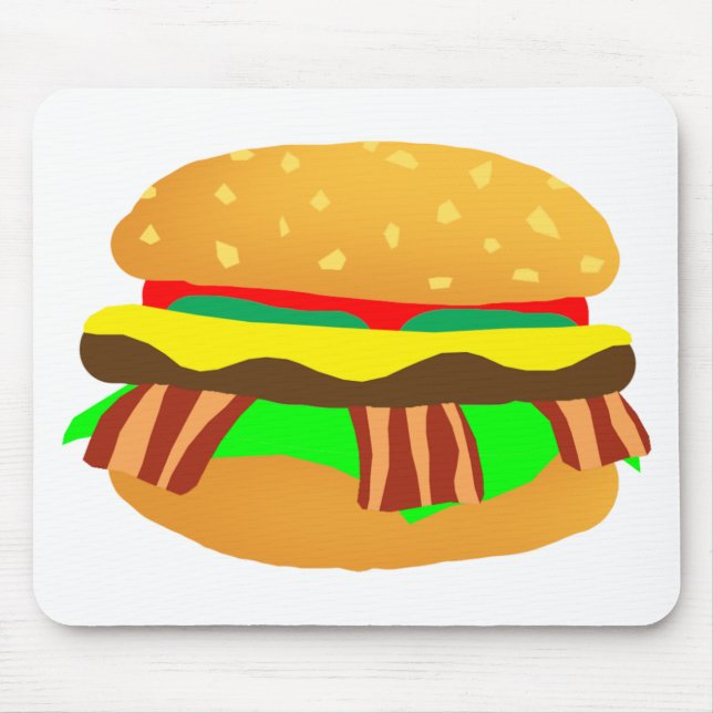 Alfombrilla De Ratón Bacon Cheeseburger (Frente)