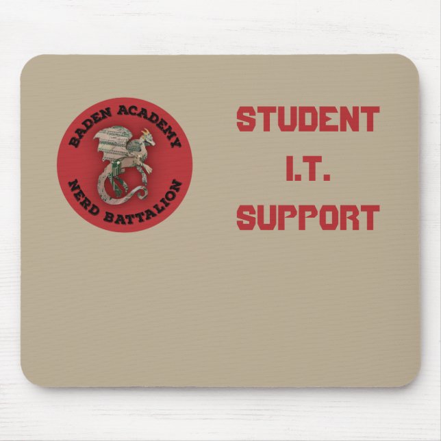 Alfombrilla De Ratón BACS "Apoyo I.T. Estudiantil" Mousepad (Sólo Nerds (Frente)