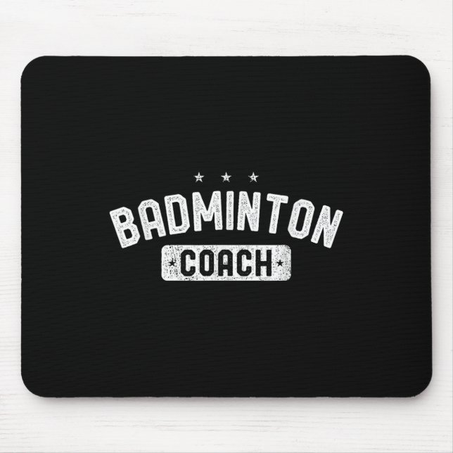Alfombrilla De Ratón Badminton Coach Vintage Badminton  (Frente)