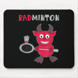 Alfombrilla De Ratón Badminton Devil Badminton Player Shuttle Sm