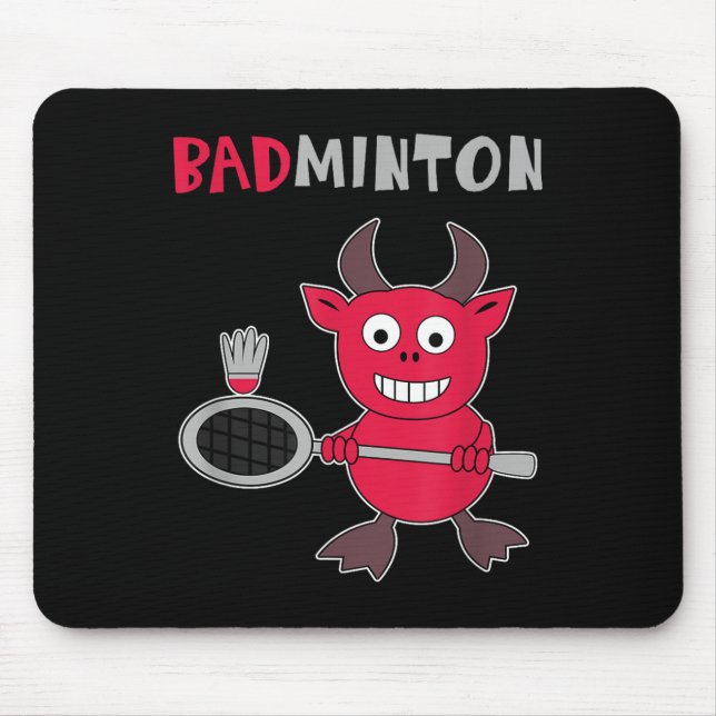 Alfombrilla De Ratón Badminton Devil Badminton Player Shuttle Sm (Frente)