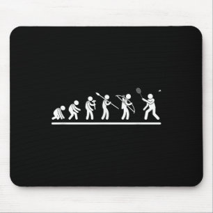 Alfombrilla De Ratón Badminton divertida de los hombres de la evolución