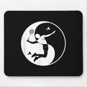 Alfombrilla De Ratón Badminton Game Shuttle símbolo Yin-yang Badm