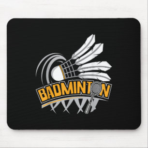Alfombrilla De Ratón Bádminton - Jugador de bádminton Volante Plumilla