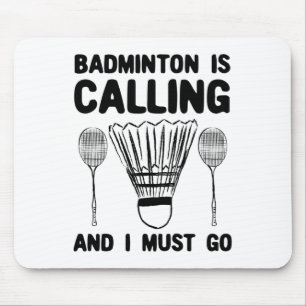 Alfombrilla De Ratón Badminton llama a la menta cómica de la cita de Ba