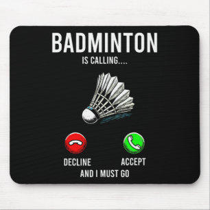 Alfombrilla De Ratón Badminton Llama Al Entrenador Del Transbordador Lo