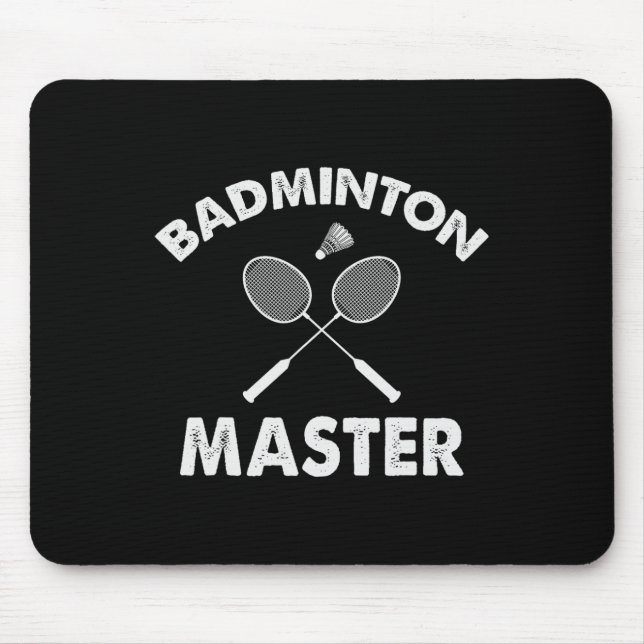 Alfombrilla De Ratón Badminton Master Funny Badminton Player Shuttle Ra (Frente)