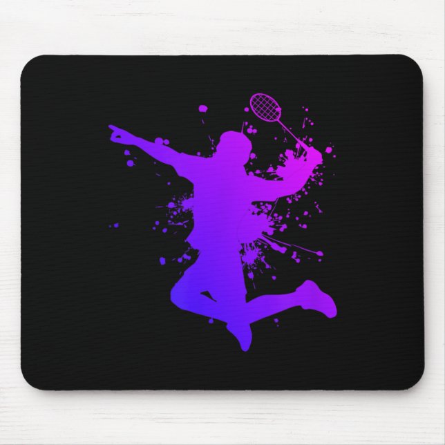 Alfombrilla De Ratón Badminton Mens Squash Badminton Player (Frente)
