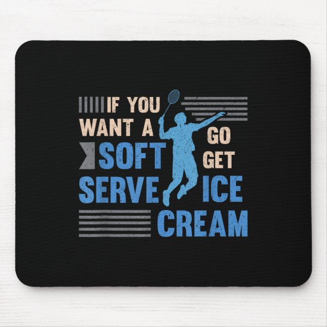 Alfombrilla De Ratón Badminton Player Soft Serve Badminton (Frente)