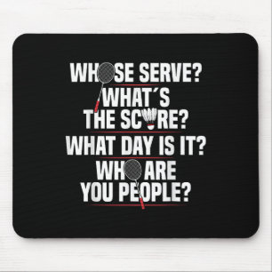 Alfombrilla De Ratón Badminton Racket Service Shuttle Player Badminton 