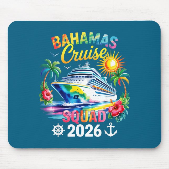 Alfombrilla De Ratón Bahamas Vacation 2026 Squad Family Friends Matchin (Frente)