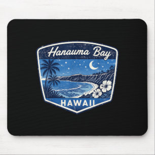 Alfombrilla De Ratón Bahía de Hanauma Hawaii Playa Palmeras Tropicales