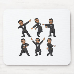 Alfombrilla De Ratón Bailando Abraham Lincoln 4 De Julio Niños Chicas