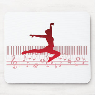 Alfombrilla De Ratón Bailarín de ballet en un teclado           