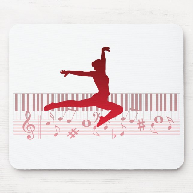 Alfombrilla De Ratón Bailarín de ballet en un teclado            (Frente)