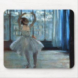 Alfombrilla De Ratón Bailarín de Edgar Degas el   delante de una