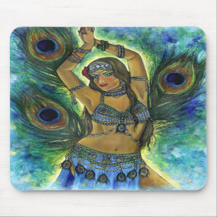 Alfombrilla De Ratón Bailarín Mousepad del pavo real