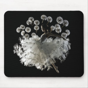 Alfombrilla De Ratón Bailarina de ballet Dandelion Belleza surrealista 