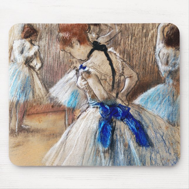 Alfombrilla De Ratón Bailarina de cinta azul, Edgar Degas (Frente)