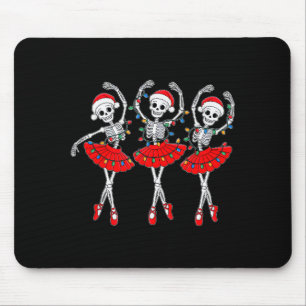Alfombrilla De Ratón Bailarina de Esqueleto Ballet Danza Navidad Mujere