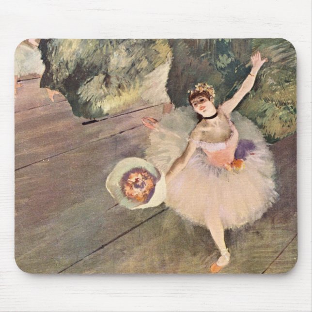 Alfombrilla De Ratón Bailarina / Estrella del ballet - Pintura de Degas (Frente)