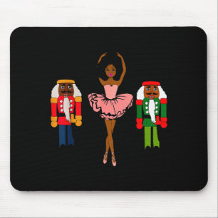 Alfombrilla De Ratón Bailarina Negra Navidad Cascanueces Negro Navidad