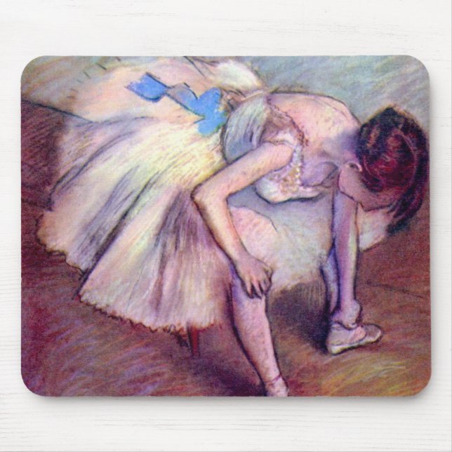 Alfombrilla De Ratón Bailarina sentada de Edgar Degas, Ballet de arte (Frente)