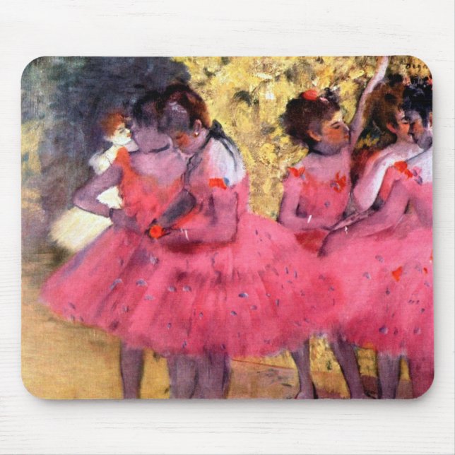 Alfombrilla De Ratón Bailarinas rosas, Edgar Degas (Frente)