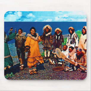 Alfombrilla De Ratón Bailarines esquimales vintage de Alaska USA