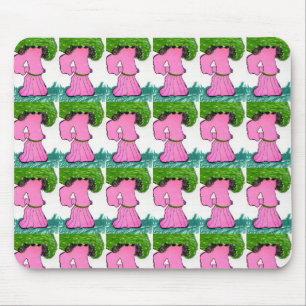 Alfombrilla De Ratón "Baile de estropajo de verduras" Resumen Mousepad