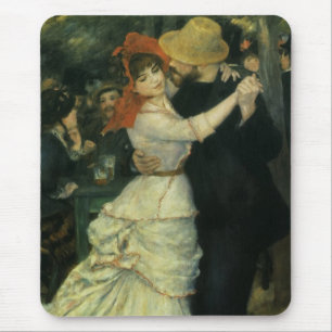 Alfombrilla De Ratón Baile en Bougival por Pierre Renoir, arte vintage