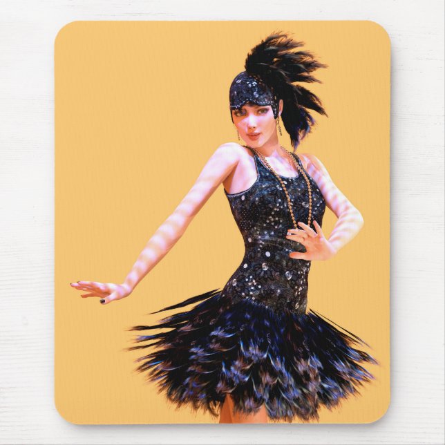 Alfombrilla De Ratón Baile Flapper Vintage (Frente)