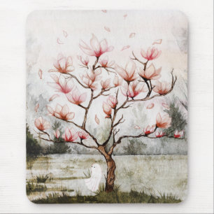Alfombrilla De Ratón Bajo el árbol de la magnolia