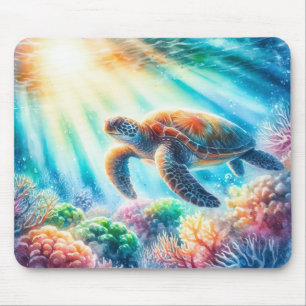 Alfombrilla De Ratón Bajo el océano, la tortuga marina