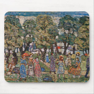 Alfombrilla De Ratón Bajo los árboles de Maurice Prendergast, Bella Art